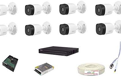 DAHUA Full HD 2MP Cameras Combo KIT 8CH HD DVR+ 8BULLET Cameras+1TB Hard DISC+ Wire ROLL +Supply & All Required Connectors